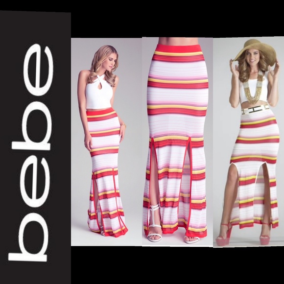bebe Dresses & Skirts - 💥Bebe Ombre Striped Maxi Skirt nwt